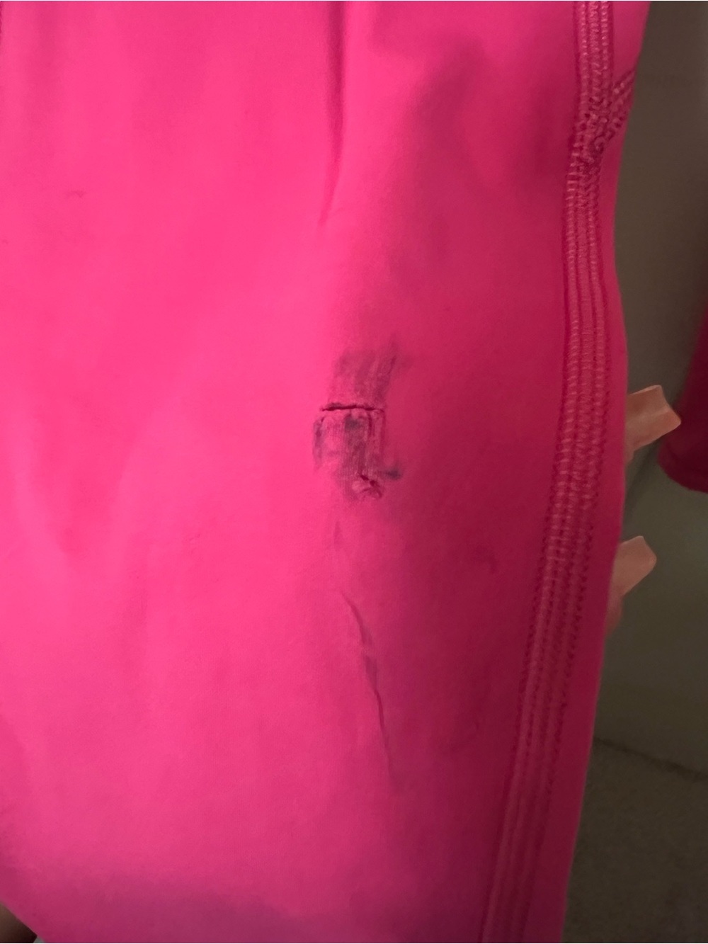 Lululemon Align HR Crop 23" Double Lined Nulu Size 6 Sonic Pink - Picture 5 of 7